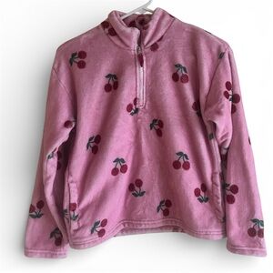 Kensie Girl Pink Cherry Fleece Half-Zip Pullover